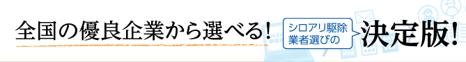 全国の優良企業から選べる！シロアリ駆除業者選びの決定版！