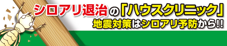 シロアリ退治のハウスクリニック松山。地震対策はシロアリ予防から。