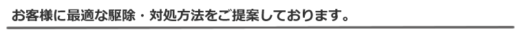 お客様に最適なく女・対処方法をご提案しております。