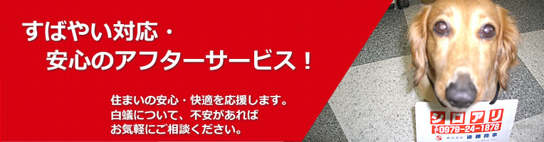 すばやい対応・安心のアフターサービス